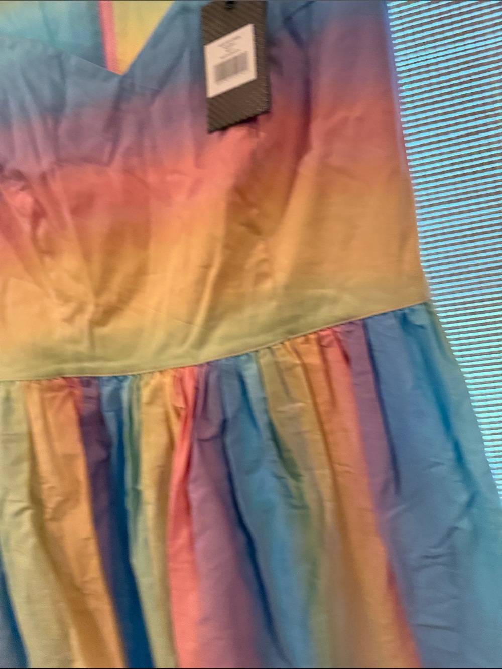 Hell Bunny Rainbow Ombre Cap Sleeve Dress - Multicolor - Picture 5 of 7